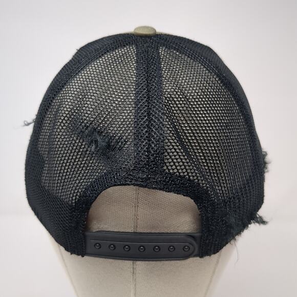 Vortex Logo Snapback Trucker Hat Brown One Size Mesh Back Colorblock - Picture 6 of 9